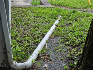 Plumbing Issues from Poor Yard Grading.