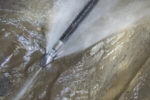 Unexpected Causes of Clogged Drain Lines 2 High-pressure water jetting, Clogged Drain Lines.