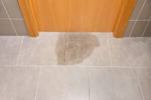 Water damage in indoor at home, Water leak repair.