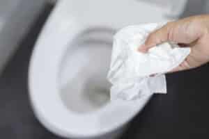 Can not drain water of toilet paper in the toilet bowl cause the stool to clog up, Overloaded Toilets.