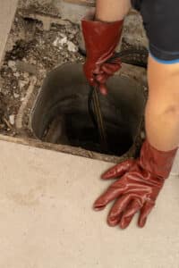 Drain cleaning service.