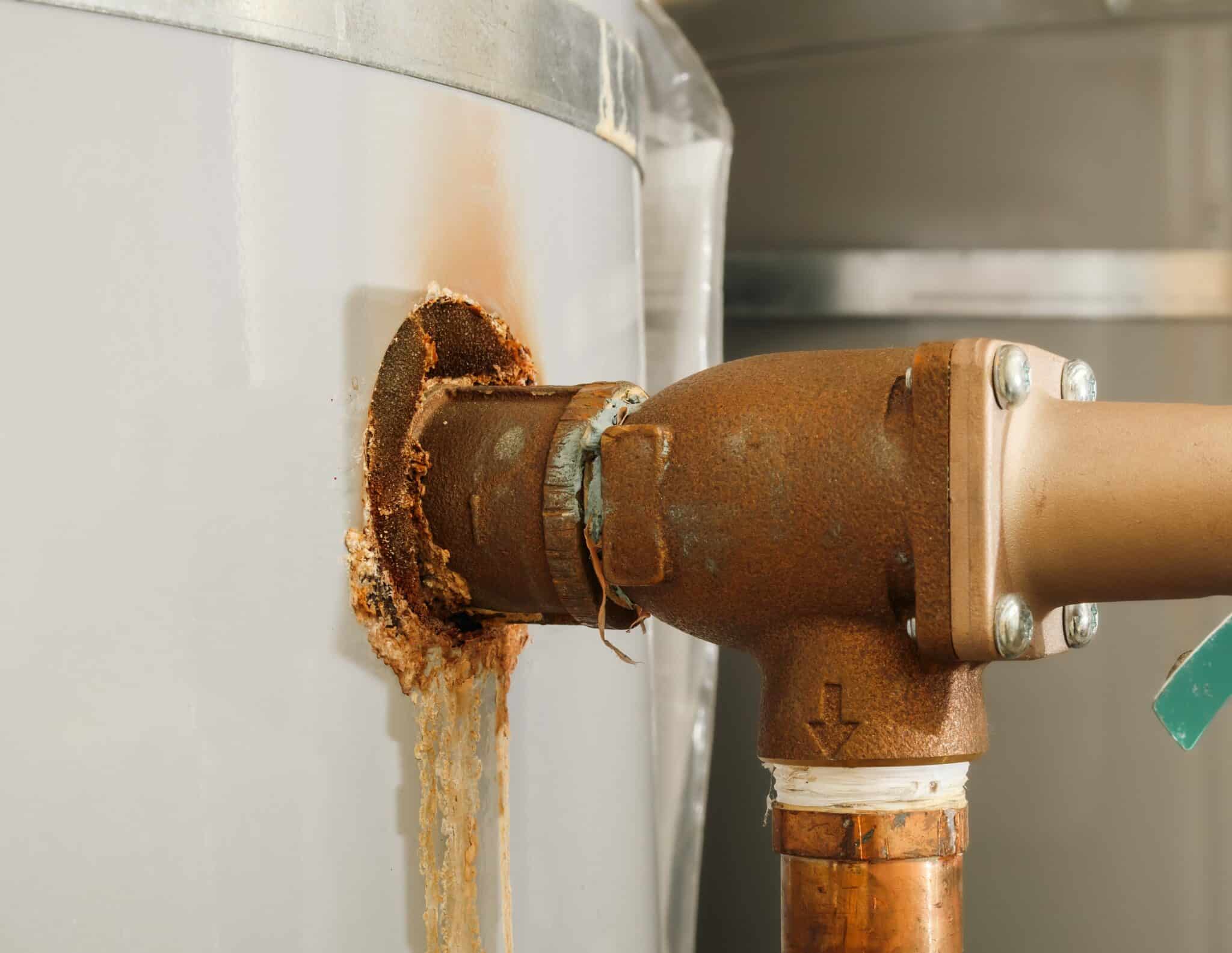 Corroded tank, water heater tune-up.