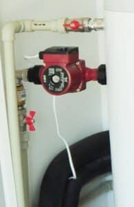 Recirculation pump timer cuts hot wait time in Mansfield.