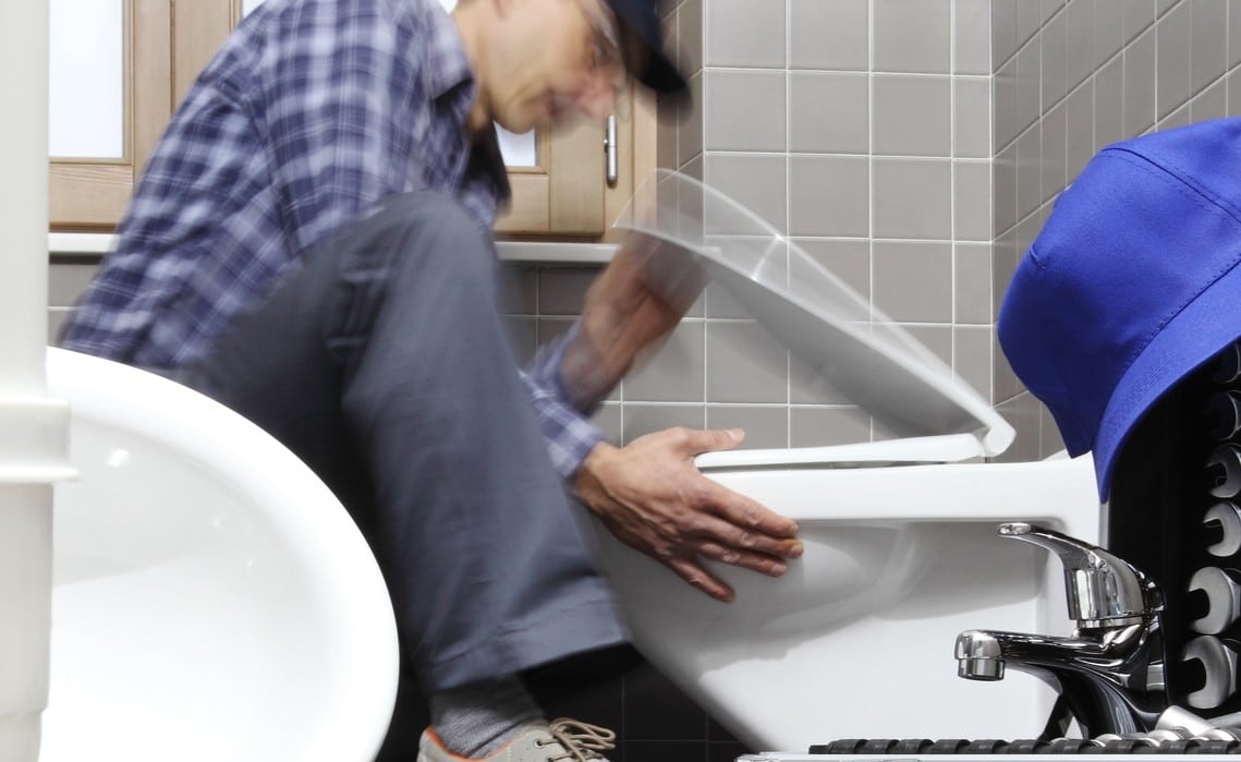 Professional installation, toilet bidet conversion.
