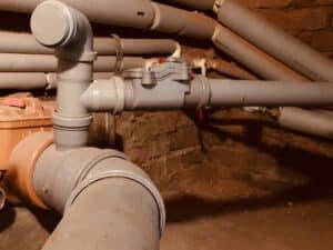 Backwater valve install to block surprise sewer backups.