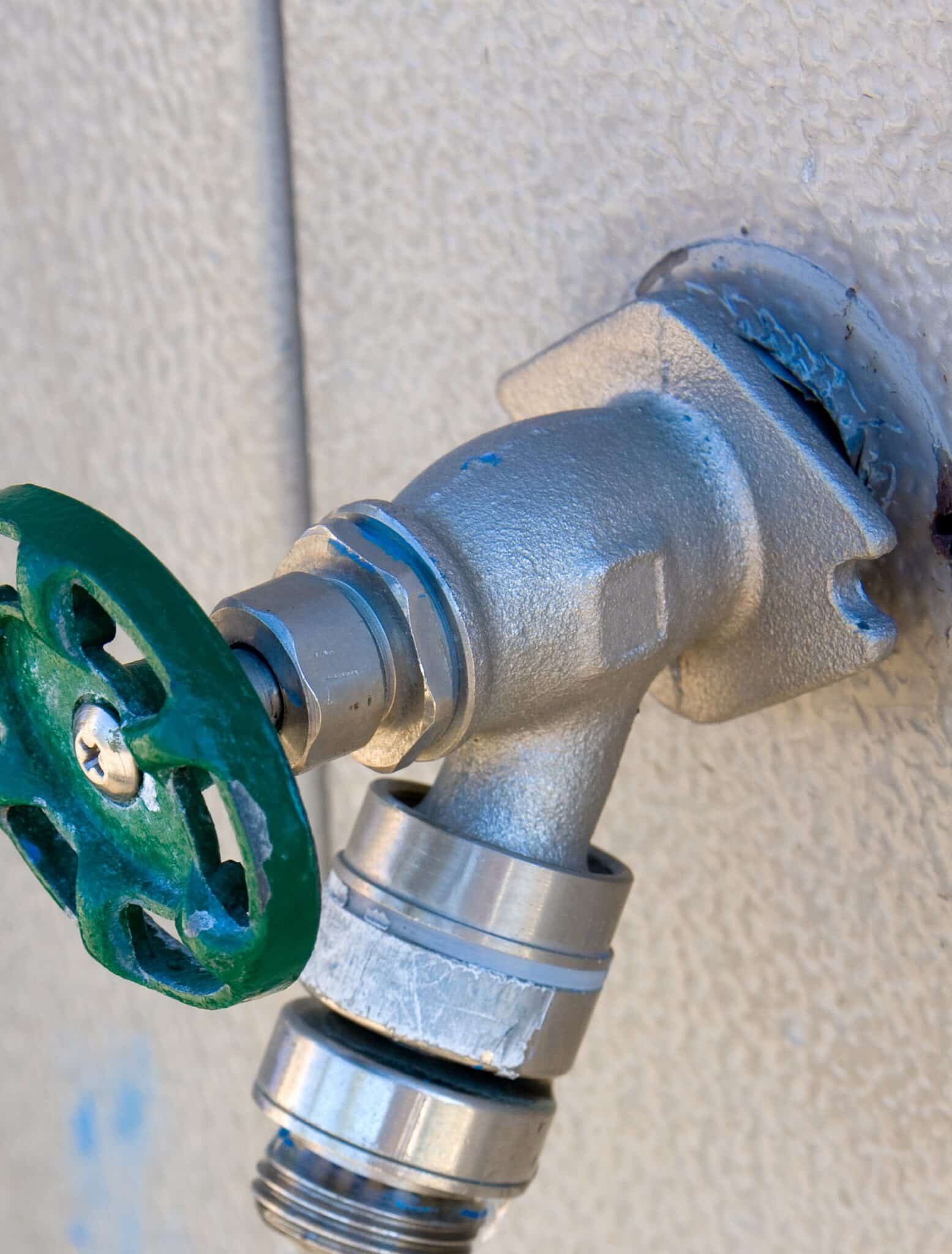 Outdoor faucet damage, hose bib replacement.