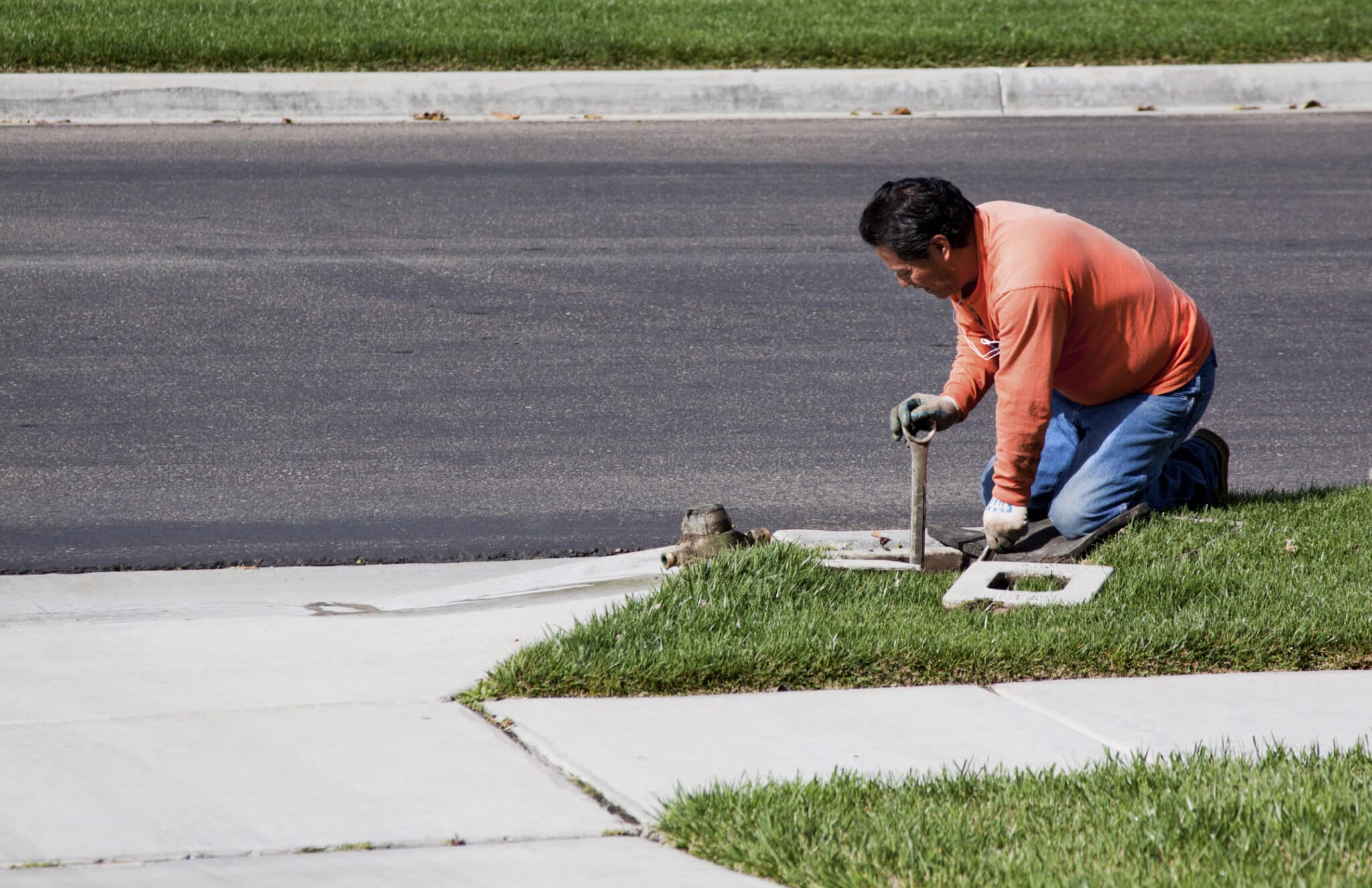 Water pipe maintenance, curb stop location.