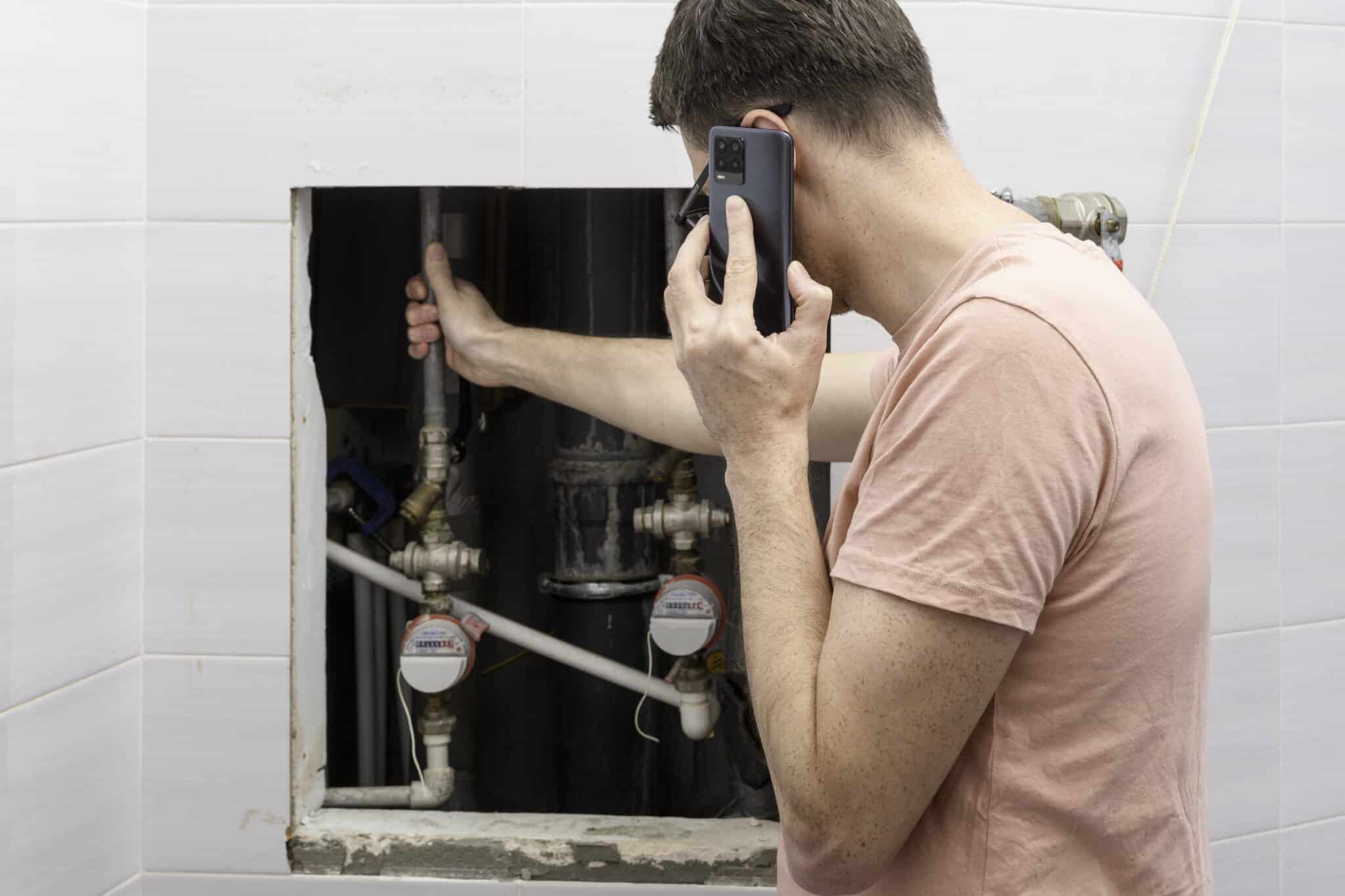 Call a professional, water meter leak.