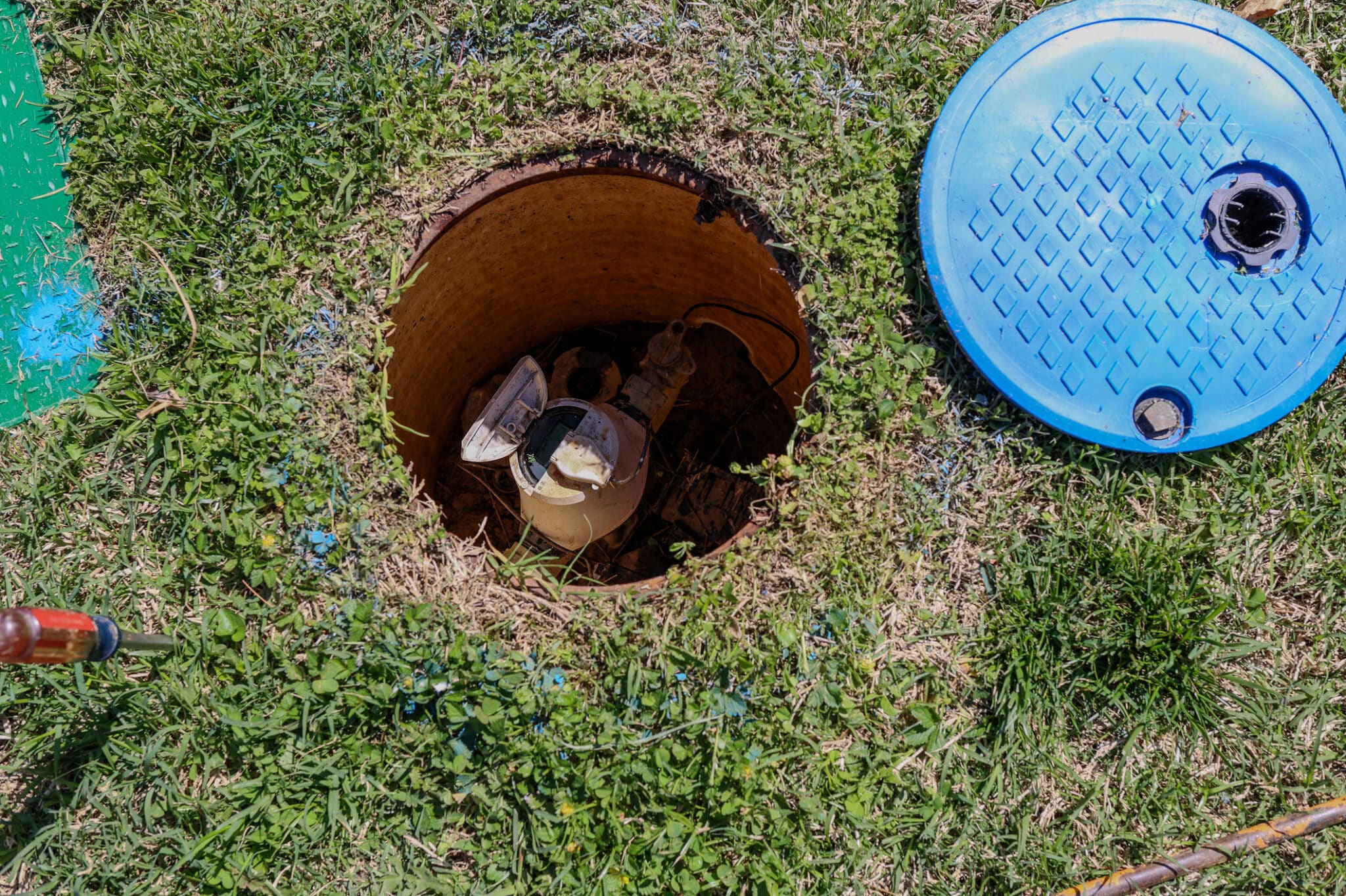 Underground water meter leak.